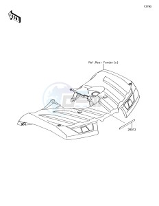 BRUTE FORCE 750 4x4i EPS KVF750HHF EU drawing Reflectors(EU)