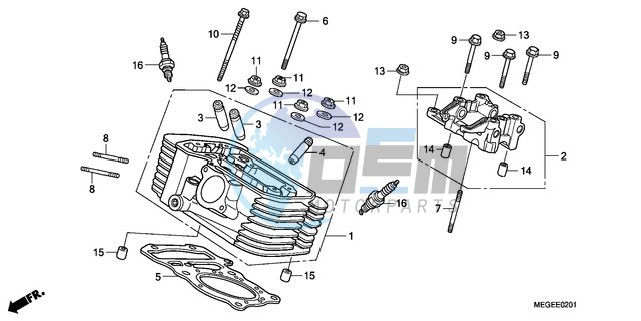 REAR CYLINDER HEAD