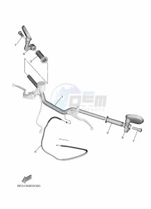 XSR900 MTM890 (BEA1) drawing STEERING HANDLE & CABLE