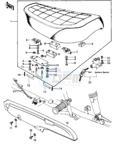 KZ 1000 A [KZ1000] (A1-A2A) [KZ1000] drawing SEAT_CHAIN COVER -- 77-78 A1_A2_A2A- -