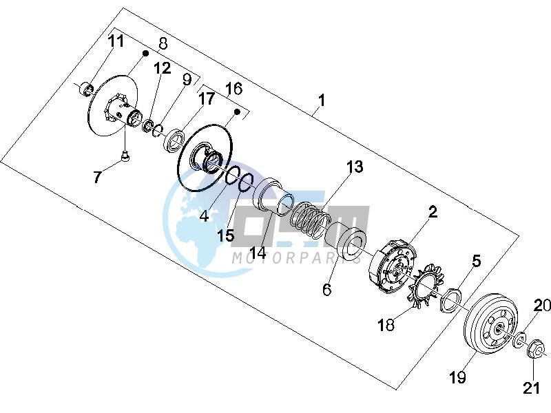 Driven pulley