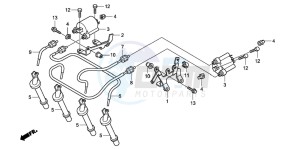 CBF600N drawing IGNITION COIL (CBF600S8/SA8/N8/NA8)