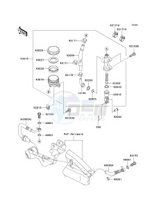 ER 650 A [ER-6N (AUSTRALIAN] (A6F-A8F) A6F drawing REAR MASTER CYLINDER