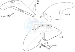 X9 125 drawing Wheel compartment-Mudguard