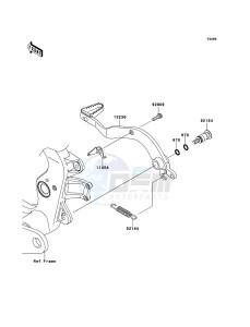 KFX450R KSF450BDF EU drawing Brake Pedal