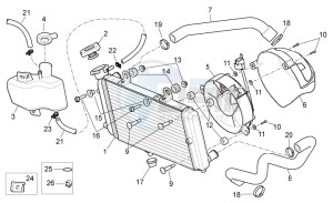 Pegaso Strada-Trail 650 ie drawing Cooling system