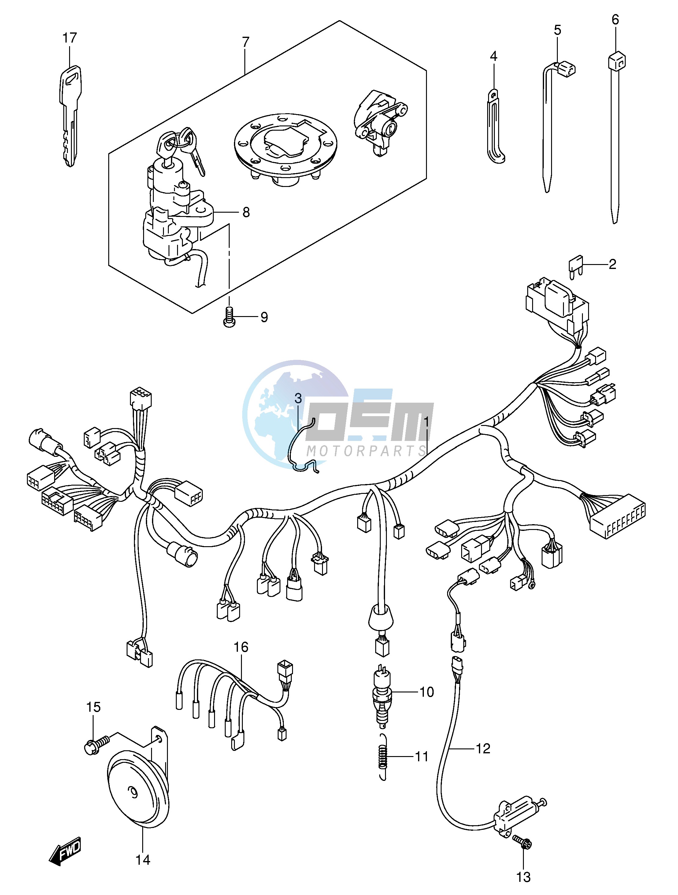 WIRING HARNESS (GSF600K3 K4 UK3 UK4 ZK4)