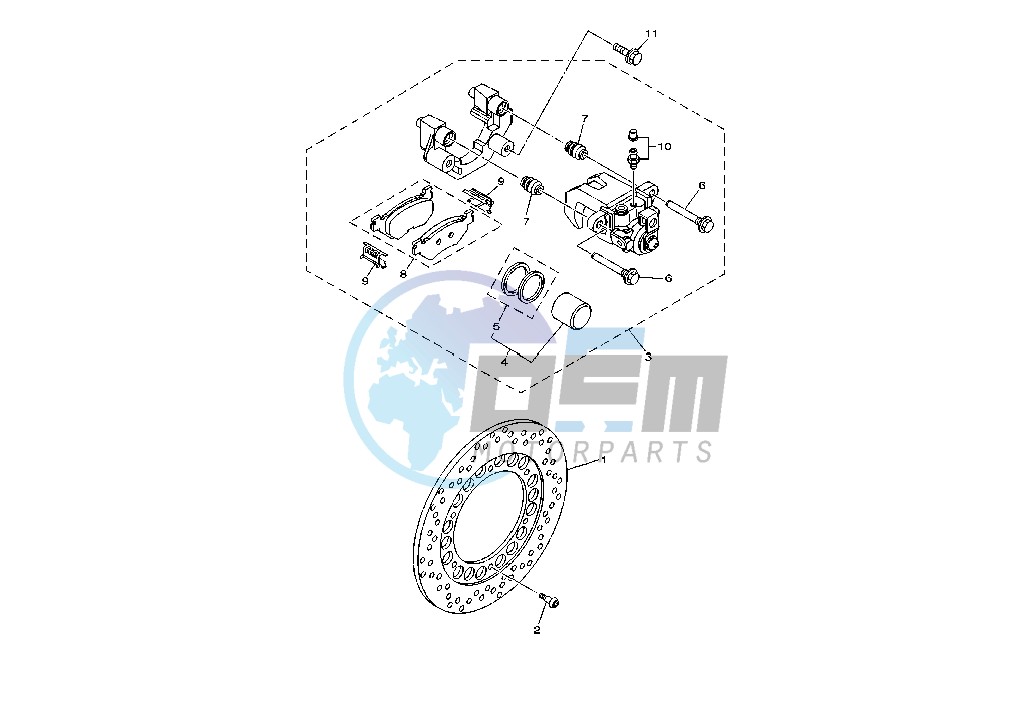 REAR BRAKE CALIPER