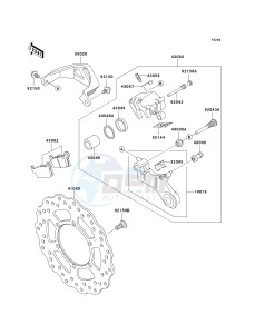 KLX 250 W [KLX250SF] (W9F) W9F drawing REAR BRAKE