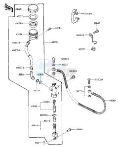 ZX 600 A [NINJA 600] (A1-A2) [NINJA 600] drawing REAR MASTER CYLINDER