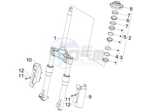 Beverly 300 ie Tourer (USA) USA drawing Fork steering tube - Steering bearing unit