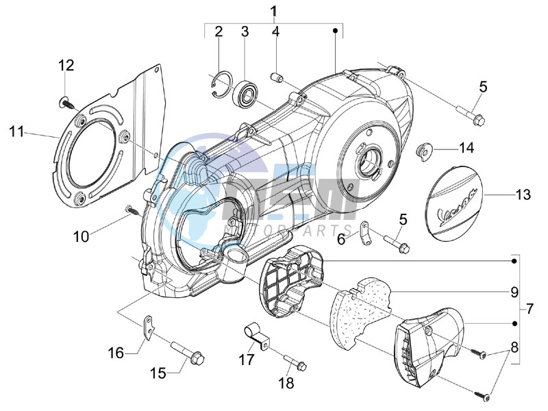 Crankcase cover - Crankcase cooling