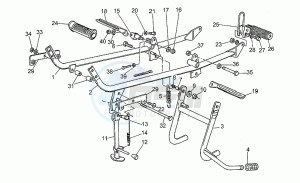 Targa 750 drawing Footrests-stands