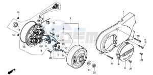 C90Z 50 drawing LEFT CRANKCASE COVER/ GENERATOR (1)