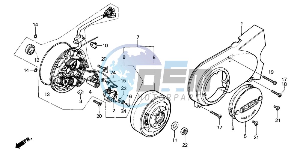 LEFT CRANKCASE COVER/ GENERATOR (1)