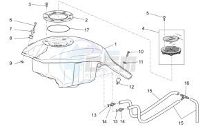 Griso V 8V 1200 drawing Fuel tank