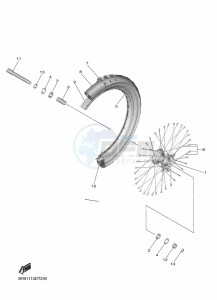 YZ450F (B2W2) drawing FRONT WHEEL