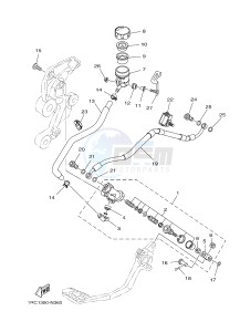 MT09 900 (1RCF) drawing REAR MASTER CYLINDER