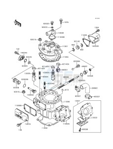 KDX 200 E [KDX200] (E4-E6)) [KDX200] drawing CYLINDER HEAD_CYLINDER