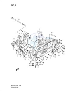 AN400Z drawing CRANKCASE (AN400L1 E2)