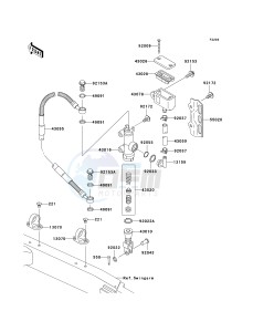 KLX 300 A [KLX300R] (A6F-A7A) A7F drawing REAR MASTER CYLINDER