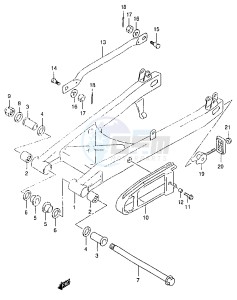 GZ125 (W-X-Y) drawing REAR SWINGING ARM