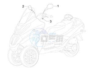 MP3 300 4t 4v ie erl ibrido drawing Mirrors