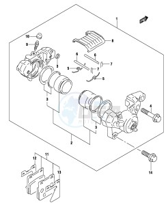 GS500 (P19) drawing REAR CALIPER (MODEL K3)