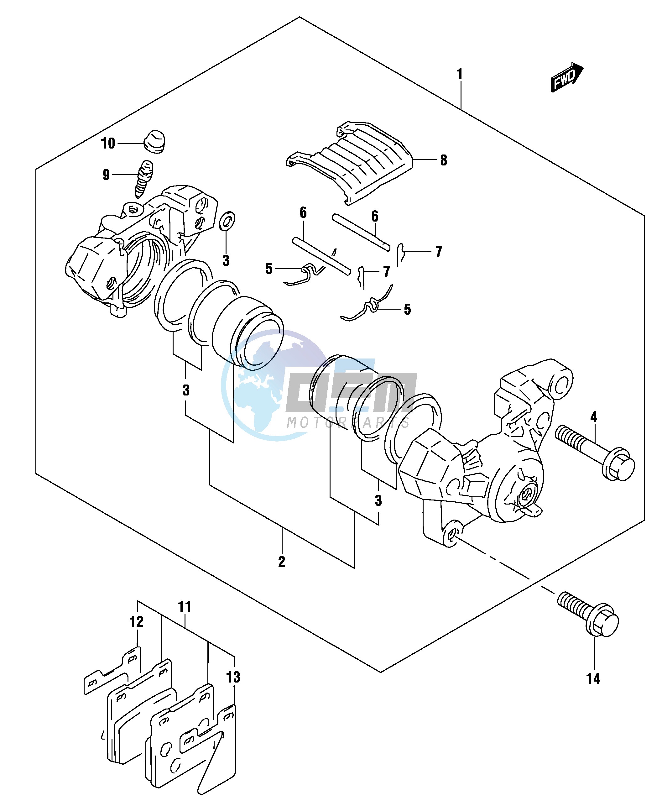 REAR CALIPER (MODEL K3)