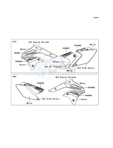 KLX450R KLX450ABF EU drawing Decals