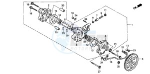 NX500 DOMINATOR drawing OIL PUMP (NX500P/R/NX650P/R)