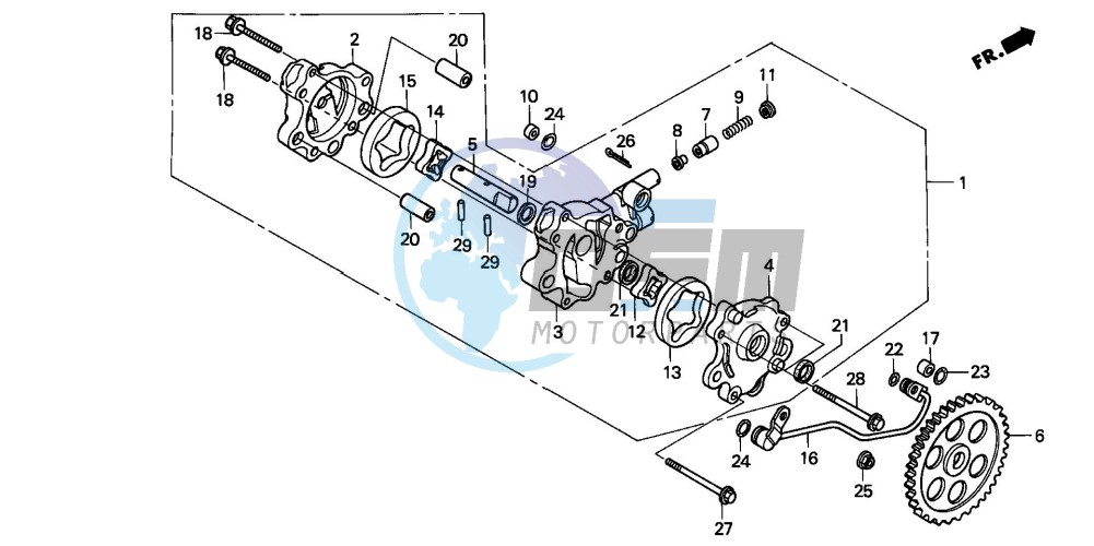 OIL PUMP (NX500P/R/NX650P/R)