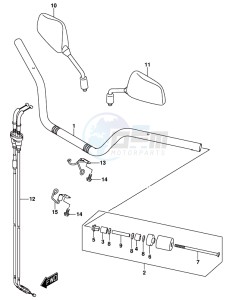 DL1000A drawing HANDLEBAR (DL1000XAL8 E21)