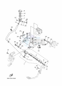 XSR900 MTM850 (BAE1) drawing REAR MASTER CYLINDER