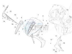 Medley 125 4T ie ABS E4 (EMEA) drawing Front shield