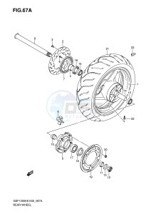 GSF1200 (E2) Bandit drawing REAR WHEEL (GSF1200AK6 SAK6)