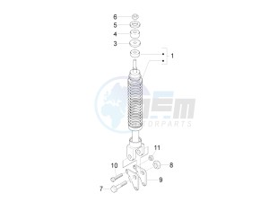 FLY 150 4T 3V IE (NAFTA) drawing Rear suspension - Shock absorber/s