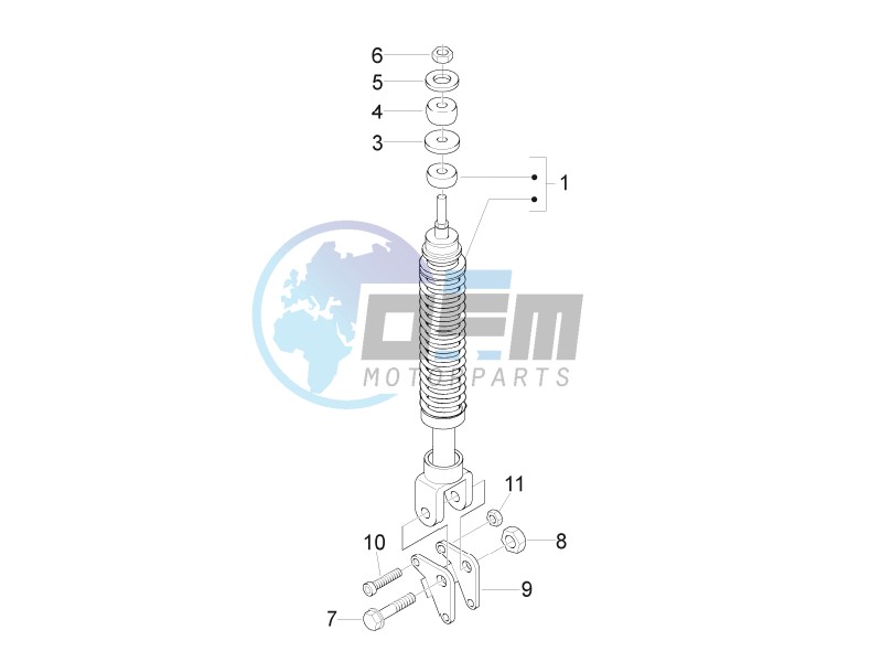 Rear suspension - Shock absorber/s