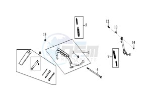 EURO MX 125 DUAL DISK 50 drawing CENTRAL STAND / SIDE STAND