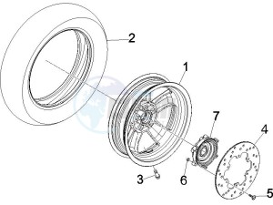 GTV 250 ie USA drawing Rear Wheel