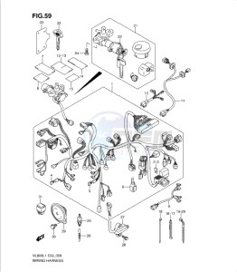VL800 drawing WIRING HARNESS (VL800L1 E24)