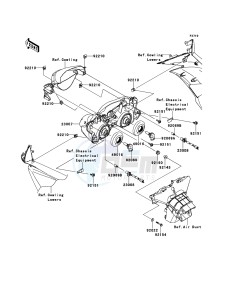 NINJA ZX-6R ZX600RDF FR GB XX (EU ME A(FRICA) drawing Headlight(s)