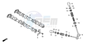 CBR1000RR drawing CAMSHAFT/VALVE