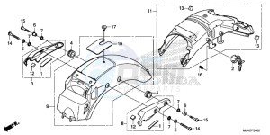 VT750SE Shadow E drawing REAR FENDER (VT750S)