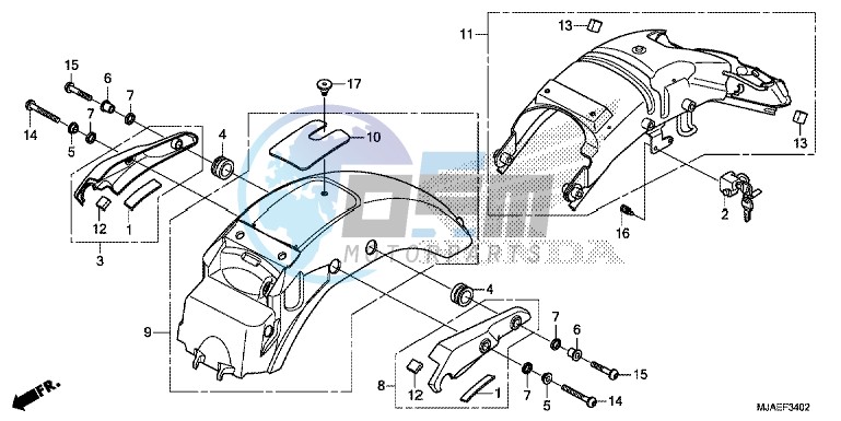 REAR FENDER (VT750S)