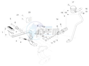 Audace 1400 1380 drawing Rear master cylinder