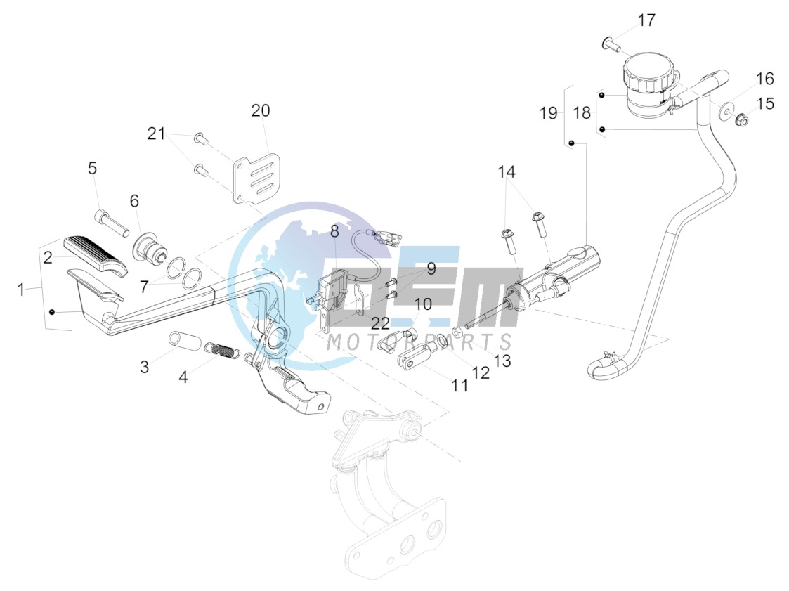 Rear master cylinder