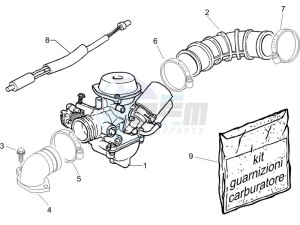 Zip 50 4T drawing Carburettor assembly - Union pipe