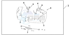 NT700VAA France - (F / ABS) drawing UNDERCOWL