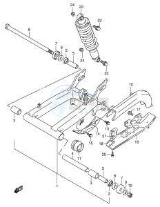 LT-F160 (P24) drawing REAR SWINGING ARM